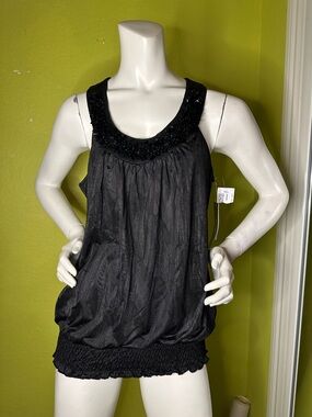 NWT My Michelle Sequined Flowy Sleeveless Blouse